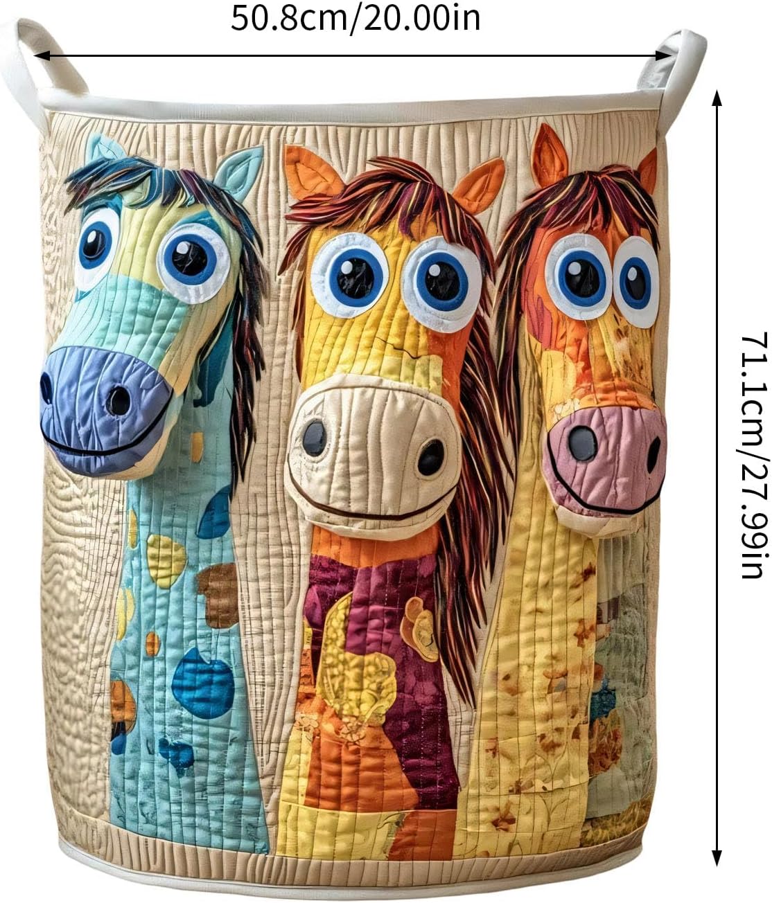 Stylish Quilted Laundry Hamper with Sturdy Handles Storage Bin Perfect for Bedroom Nursery and Bathroom Storage