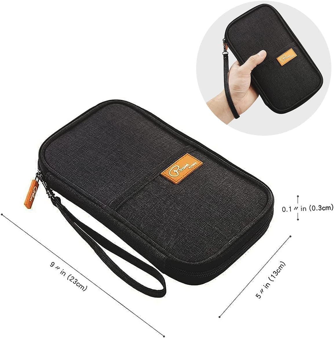  | Travel Passport Wallet Family Passport Holder Waterproof Bag Document Organizer for Women & Men-Black | Passport Wallets