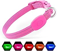 Vista 16 de Illumifun Collar LED para perro, collar con luz recargable por USB que brilla en la oscuridad, luz de seguridad ajustable para mascotas para tus Azul