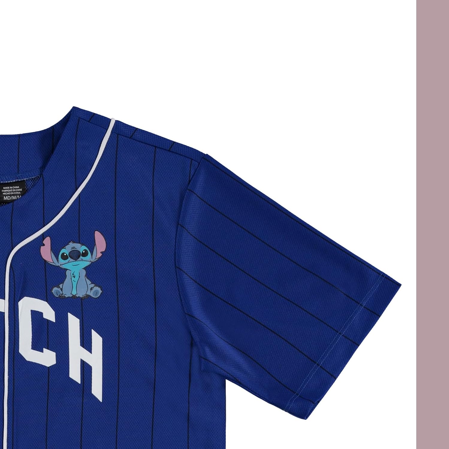 Disney Boys Lilo and Stitch Baseball Jersey - Boys Classic Lilo and Stitch Mesh Button Down Baseball Jersey Lilo and Stitch - Image 4