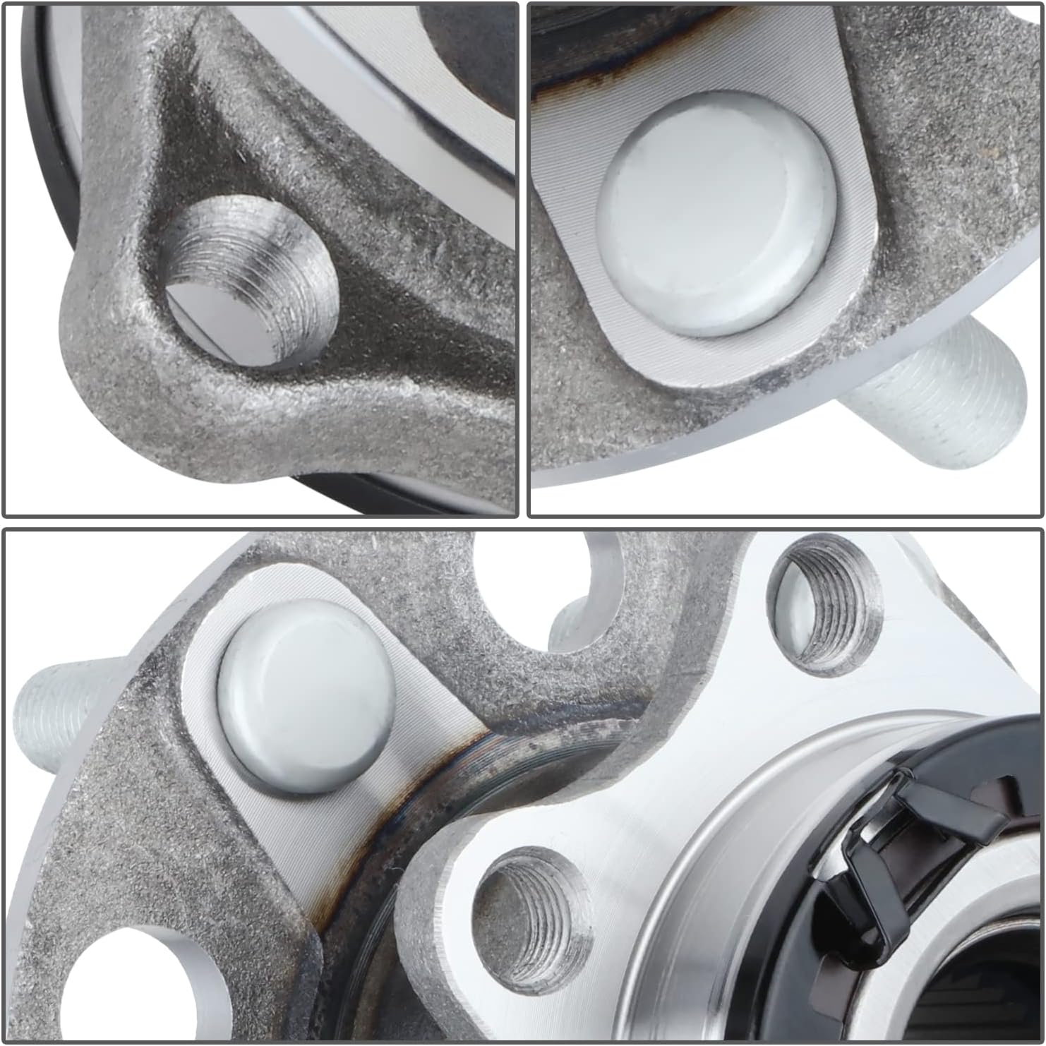 Auto Dynasty Factory Style Rear Wheel Bearing Hub Assembly Compatible with Dodge Caliber Jeep Compass Patriot 4WD 2007-2017, Driver or Passenger Side, Bare Steel