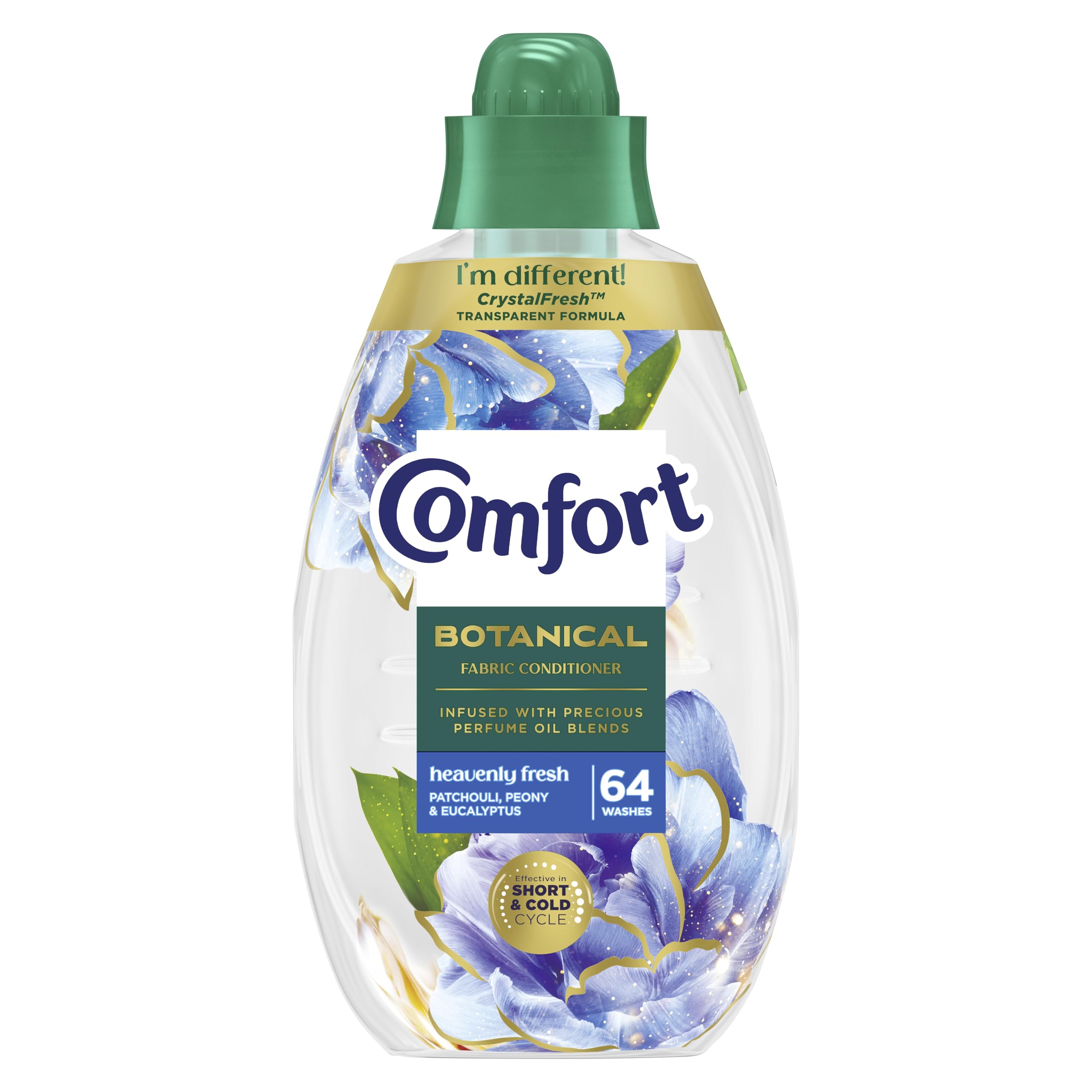 Botanical Heavenly Fresh Fabric Conditioner softener with CrystalFresh* transparent formula Freshness inspired by nature 960 ml (64 washes)
