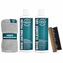 Shoe Gel 200ML and Polish 200ML with Brush and Cloth Shoe Cleaner Kit for Sneakers and White Shoes | Premium Sneaker Cleaner Kit for Leather Sports Casual Shoes for Men and Women Deep Shoe Care Kit gallery image
