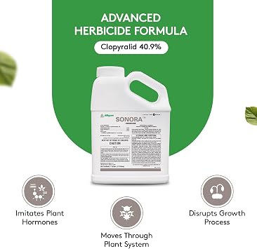 ALLIGARE Sonora Broadleaf Weed Killer - Selective Post-Emergent Weed Killers for Weeds & Woody Brush - Effective on Thistle, Locust, Kudzu - Vegetation Killer with No Grazing Restriction - 1 Gallon