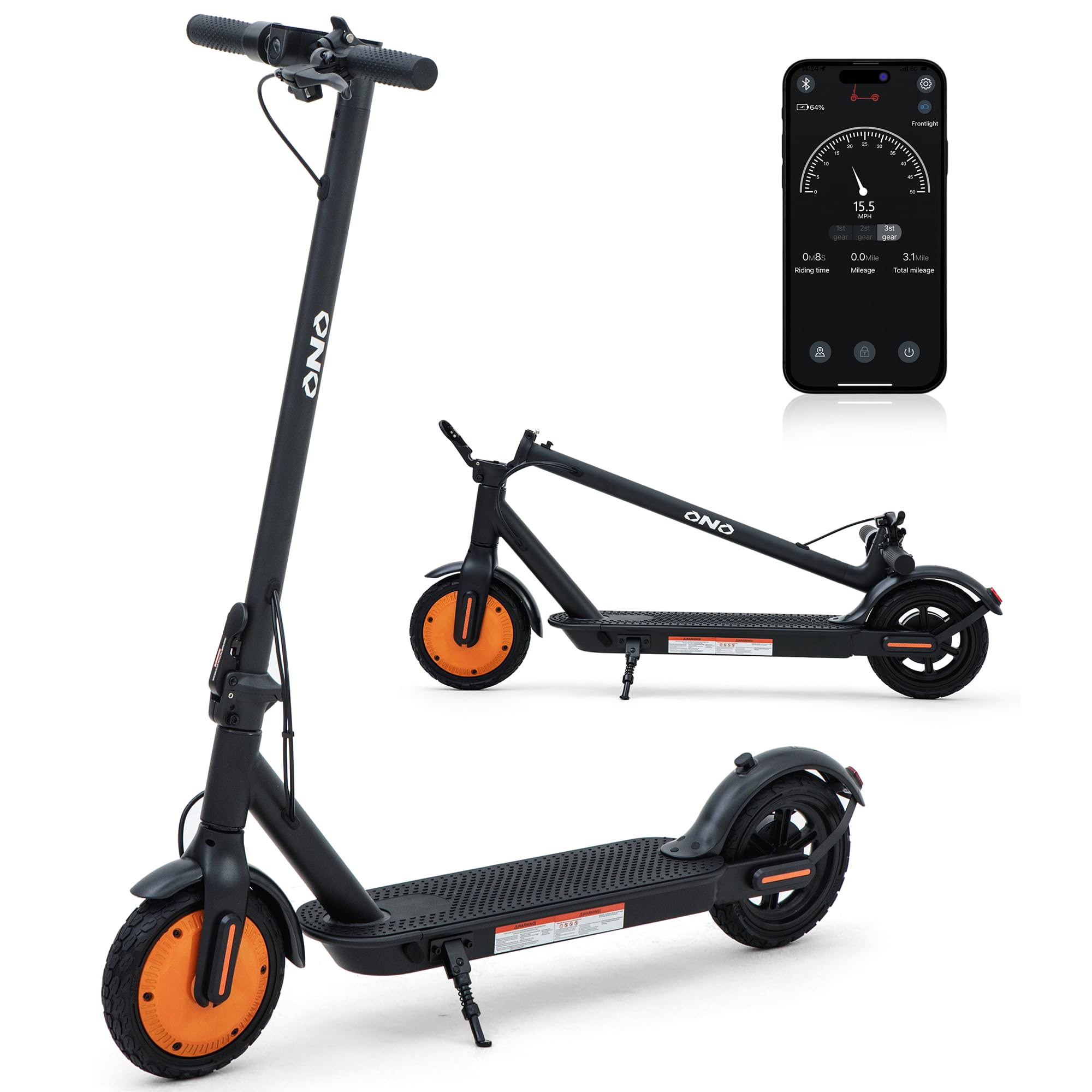 QnQ Electric Scooter, Powerful 500W/1500W(Dual Motor) Peak Motor, Max12/28/35Miles Long Range, Top Speed 15.5/19/22MPH, 8.5"/10" Tires, E Scooter for Adults and Teens