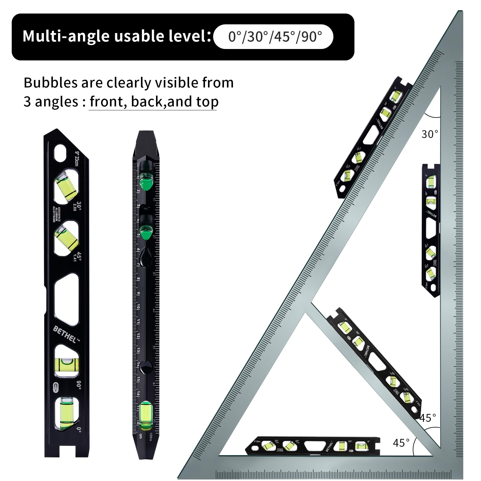 BETHEL Magnetic Torpedo Level - 9 Inch -4