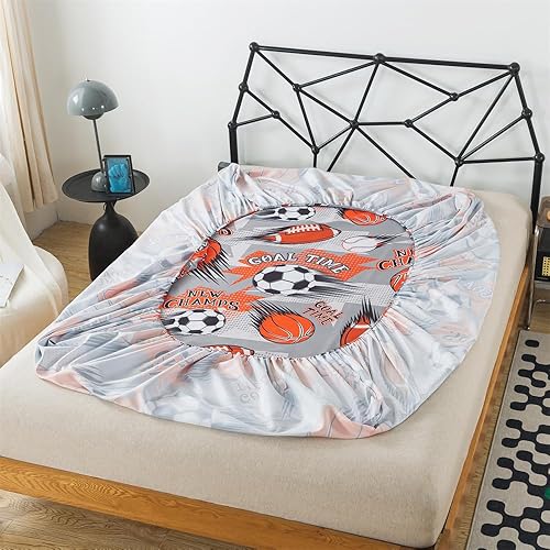 Miniatura 6 de qjmiaofang Juego de sábanas de sirena para niños, tamaño matrimonial, juego de ropa de cama de escamas de pez arcoíris de 3 piezas para niñas y