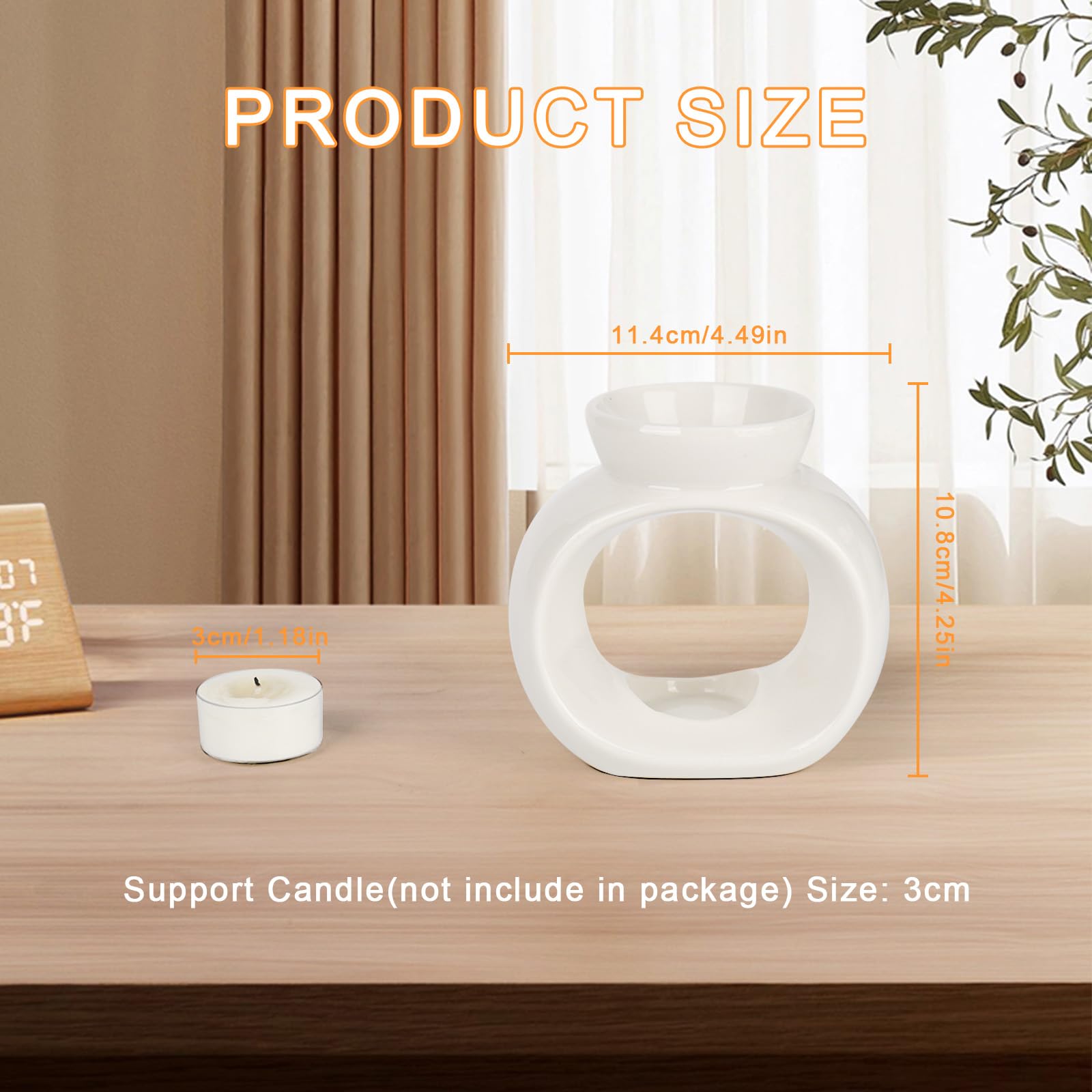 Weiße Keramik Duftlampe - Aromalampe Für ätherische Öle Mit Teelicht
