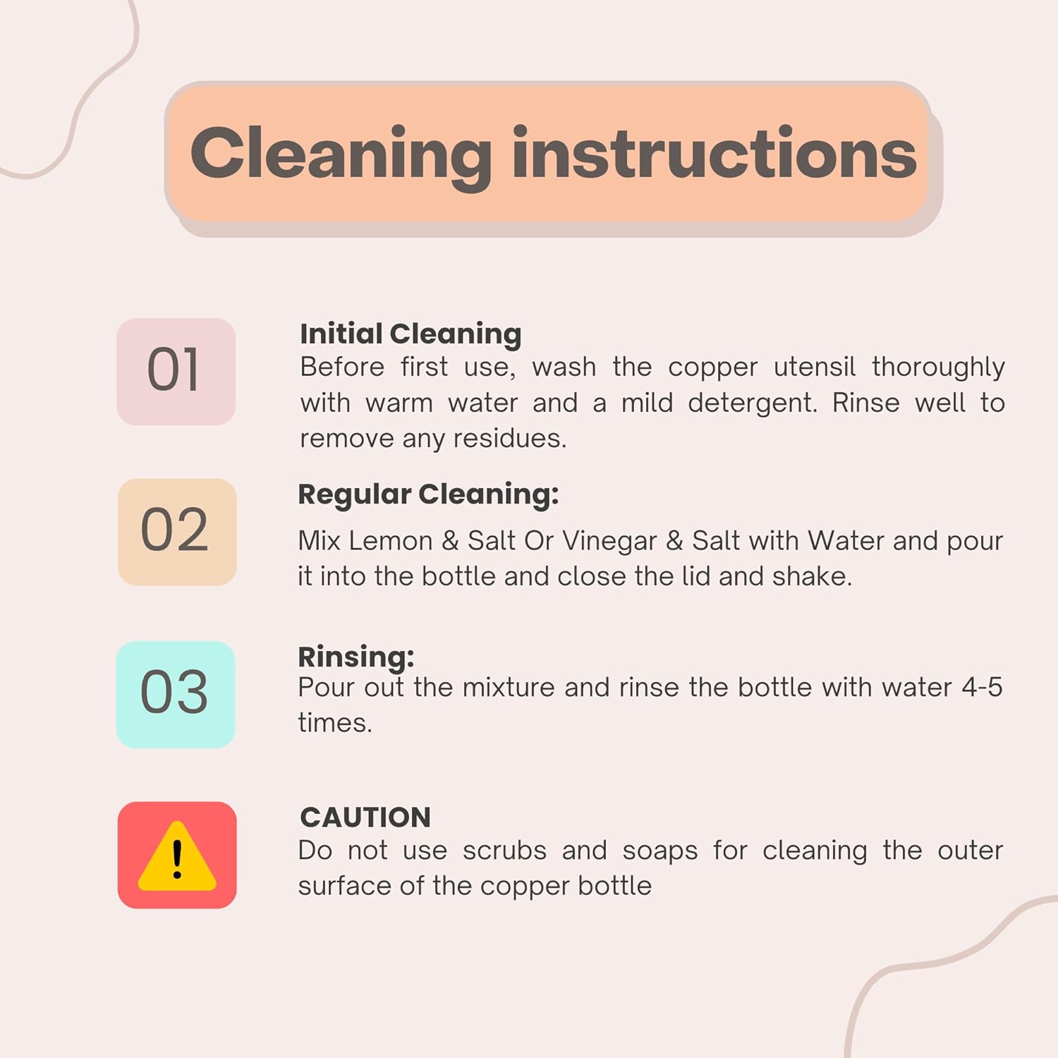 Copper Water Bottle 32 Oz Handcrafted Smooth 100% Pure Copper Bottles With Ayurvedic health benifits Leak-Proof tumbler For Gym, Yoga, Office & Daily Hydration With Cleaning Brush - Image 7