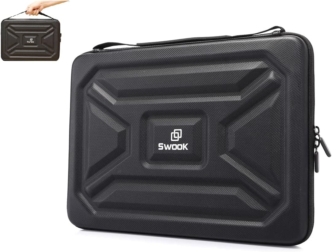 SwooK EVA Laptop Bag Compatible with 14 inch 13-13.3 inch MacBook Air, MacBook Pro, Notebook Computer, Shockproof Water Repellent Travel Bussiness Briefcase Storage Sleeve Case