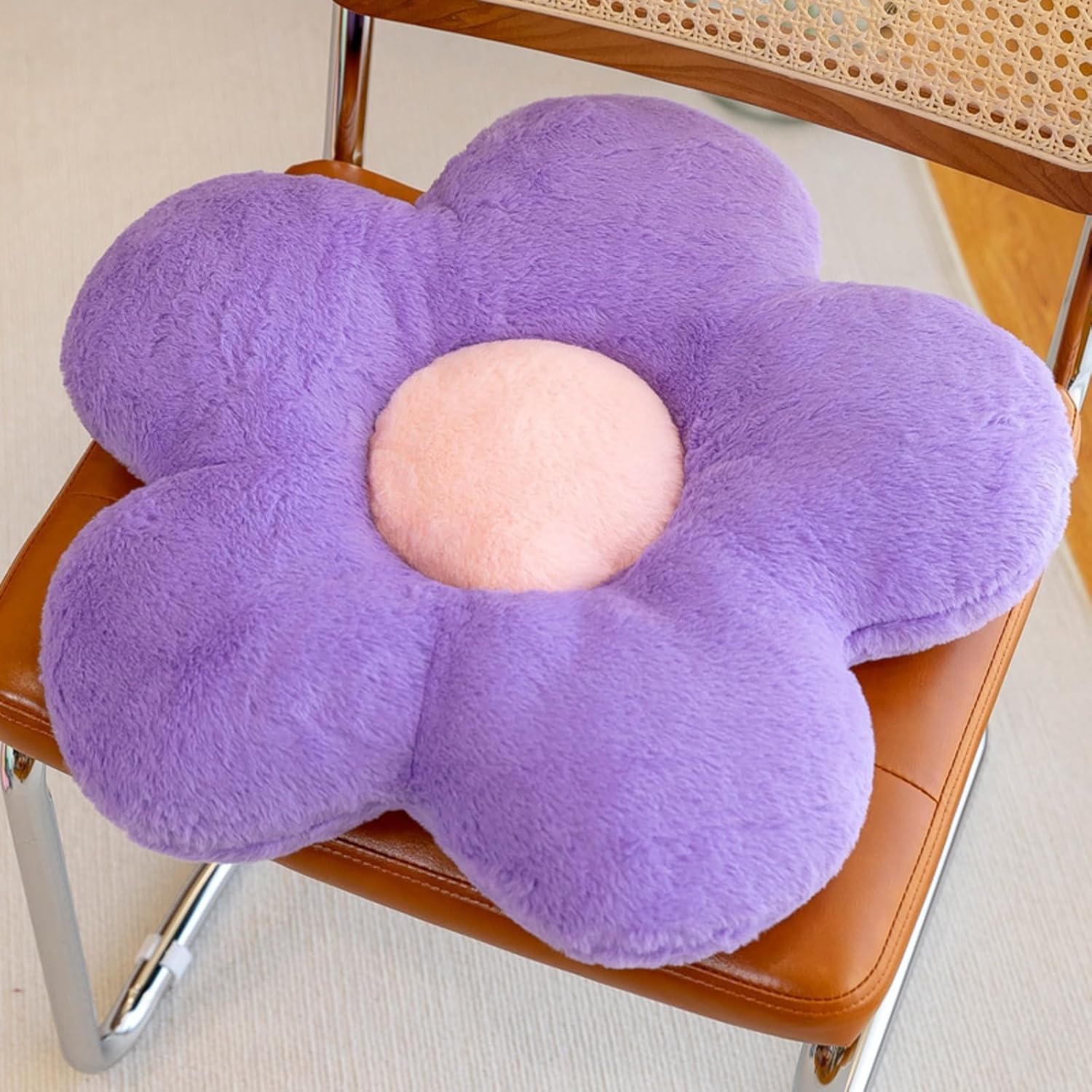 Flower Pillows Decorative Throw Pillows Fluffy Long Plush