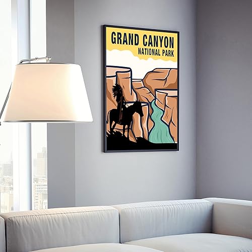 Miniatura 2 de Póster del Parque Nacional del Gran Cañón, impresiones artísticas de pared de los parques nacionales del Gran Cañón, póster de viaje retro de Gran