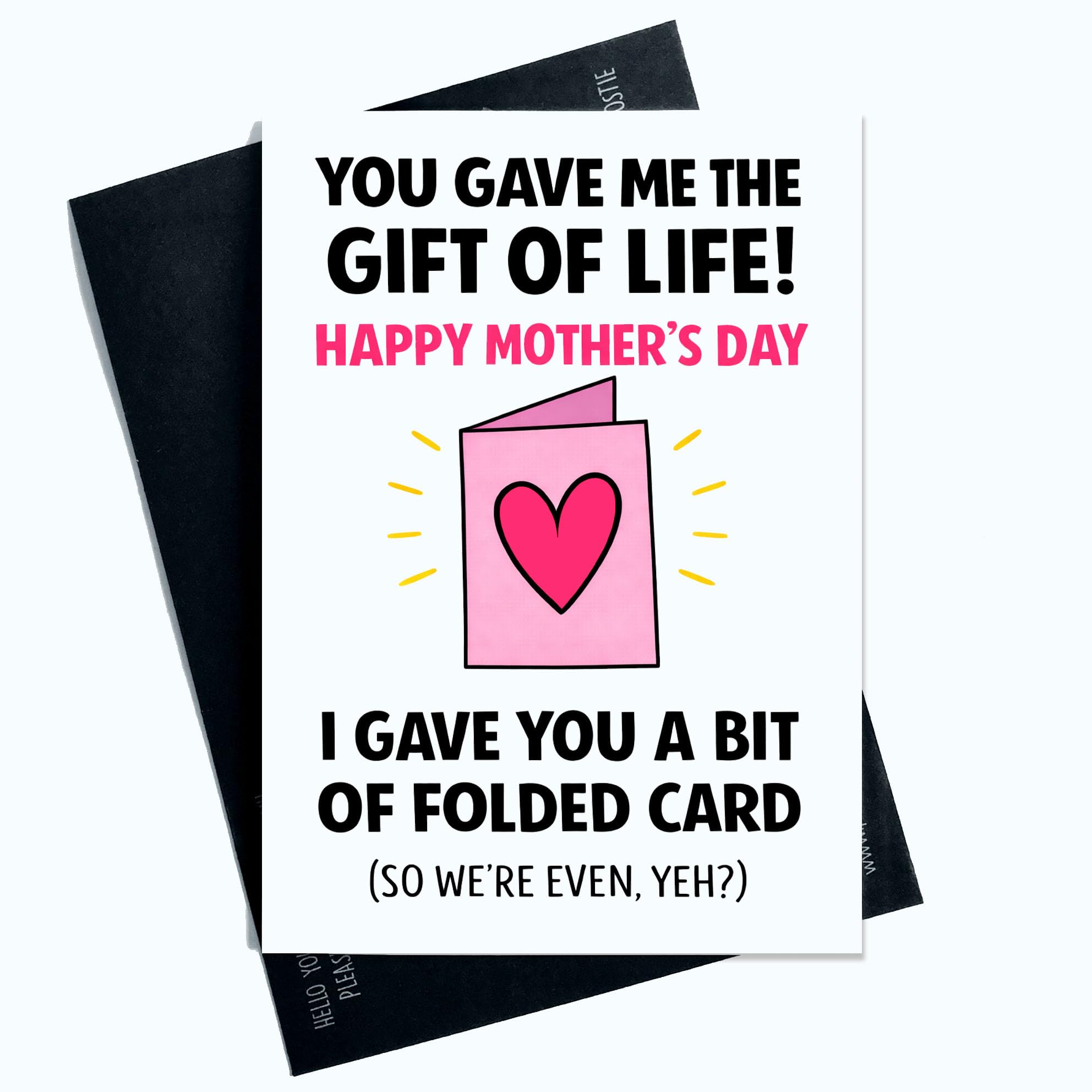 Peachy Antics Funny Mother's Day Card Mum You Gave Me The Gift Of Life Funny Joke Mother's Day Card for Mum A5 Size Card For Mother Gift For Her From Daughter Mother's Day Gift SP442