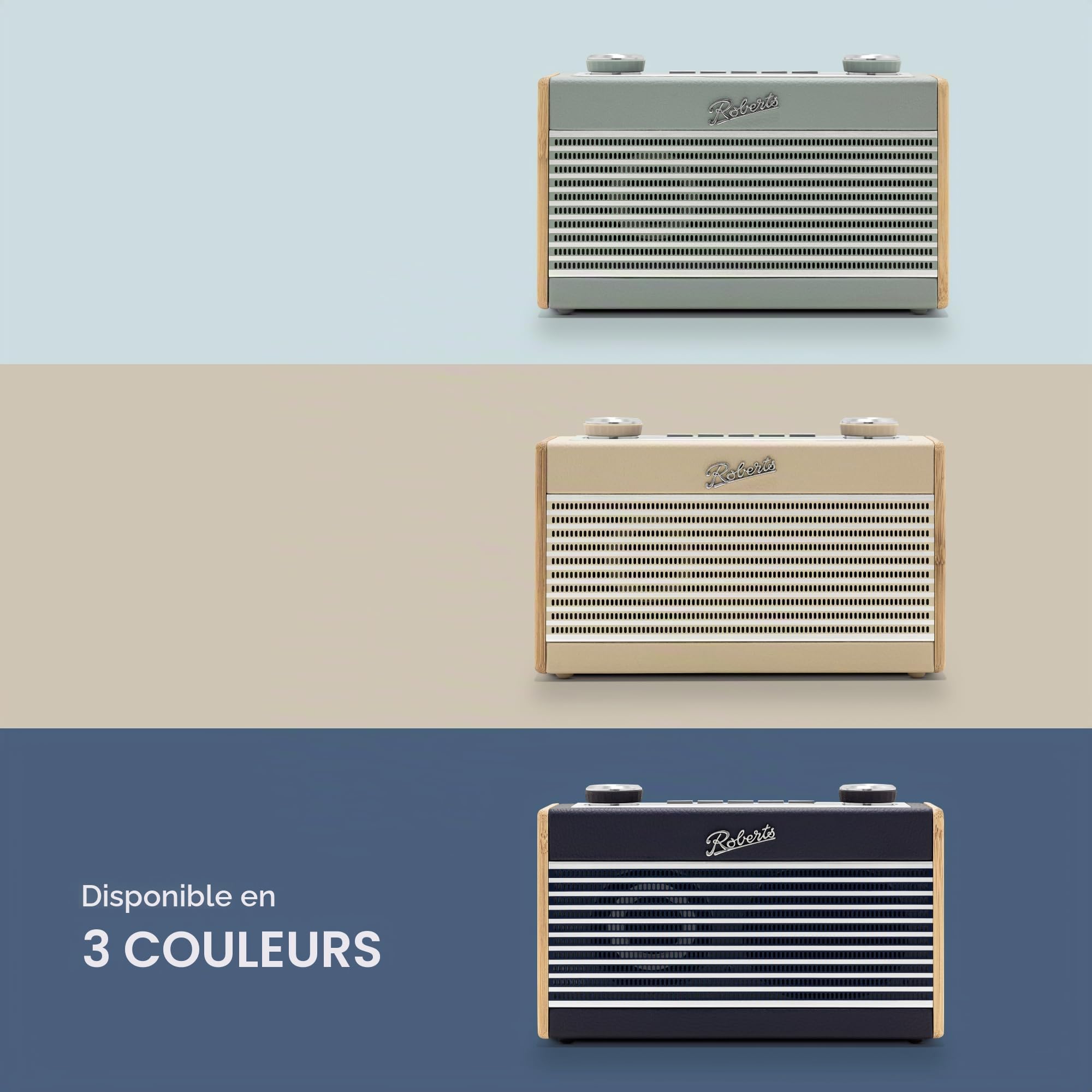 Roberts Radio numérique Rambler UNO FM/Dab/Dab+ avec Bluetooth, Bleu Canard