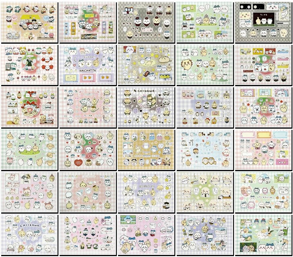 3 PCS Cartoon Anime Spiral Sticker Books 1000 Single Character Cute Stickers with Tweezers, 30 Sheets Each Total 90 Sheets, Mini DIY Decal Stickers for Scrapbooks, Planners Journal, Party Favors, Gift