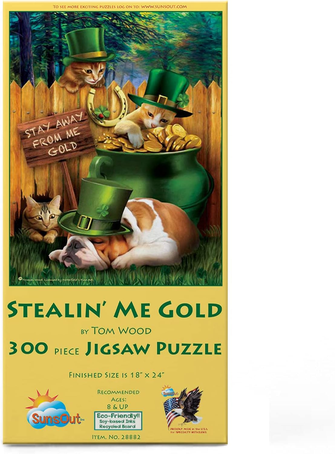 SUNSOUT INC - Stealin Me Gold - 300 pc Jigsaw Puzzle by Artist: Tom Wood - Finished Size 18" x 24" - MPN# 28882