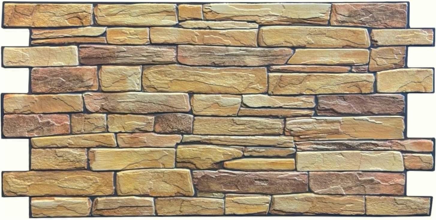 EURODECO | Panneaux muraux Décoratifs 3D 4 m² aspect pierre, 10 pièces, panneaux muraux, revêtement mural, panneaux de plafond, revêtement PVC, carrelage imitation tatouage mural