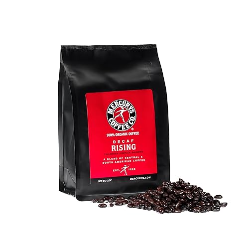 Mercurys Coffee Co. (DECAF) 100% orgánico Outrageously Good Café en grano entero (12 onzas)
