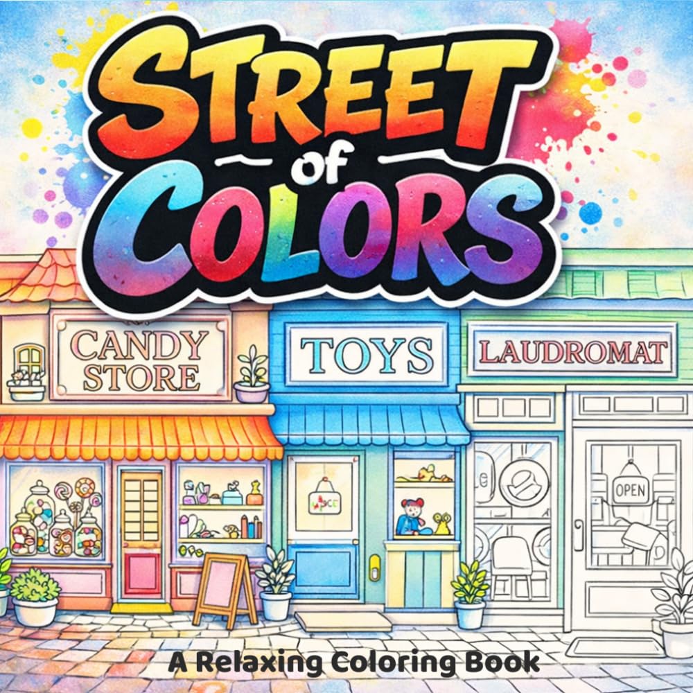 Street of Colors: A Creative Coloring Book of Urban Streets and Art