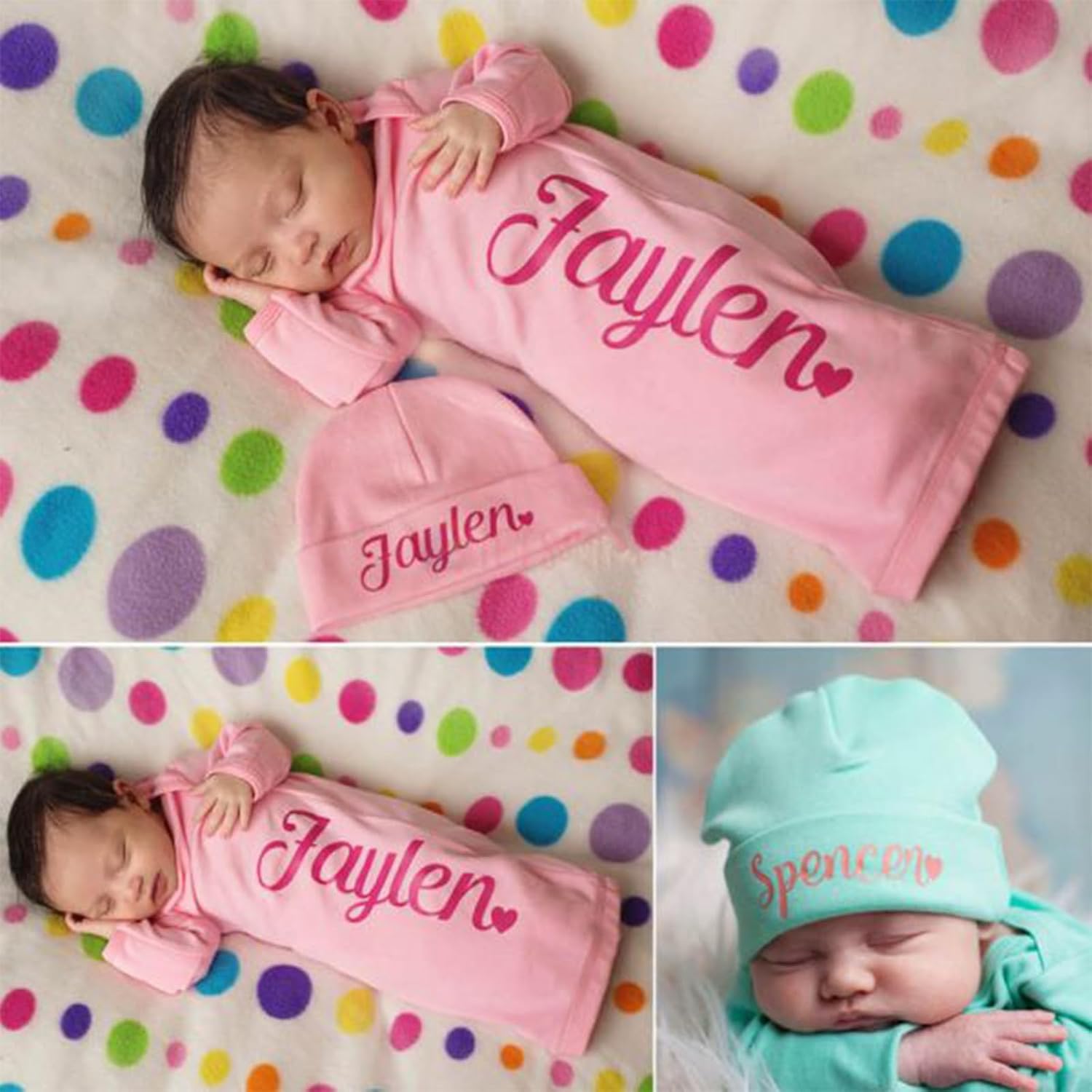 Custom Newborn Going Home Gown & Hat Set, Custom Baby Hospital Gown Coming Home Outfit