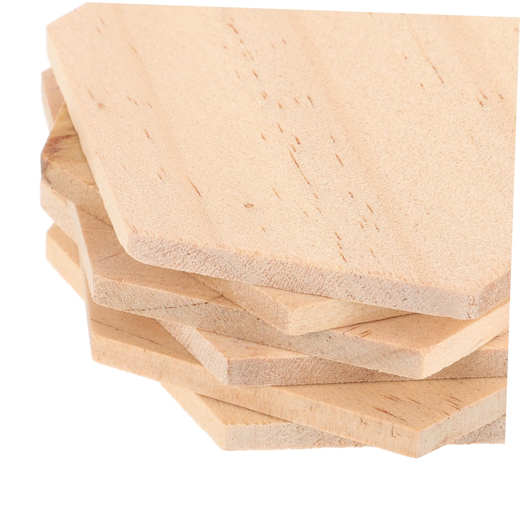 TEHAUX 25 Sechseckige Holzscheiben Glatt und Bemalbar für Hochzeitsdeko Heimdekoration und Bastelprojekte 3,54x3,54x0,20 Zoll