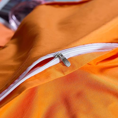 Miniatura 3 de AXOIN HZH FMOGG Luxury Silk Bedding Set Bedding Duvet Cover Set King Size 4 Pcs Silk Satin Embroidery Double Duvet Covers Set Non-Iron Microfiber