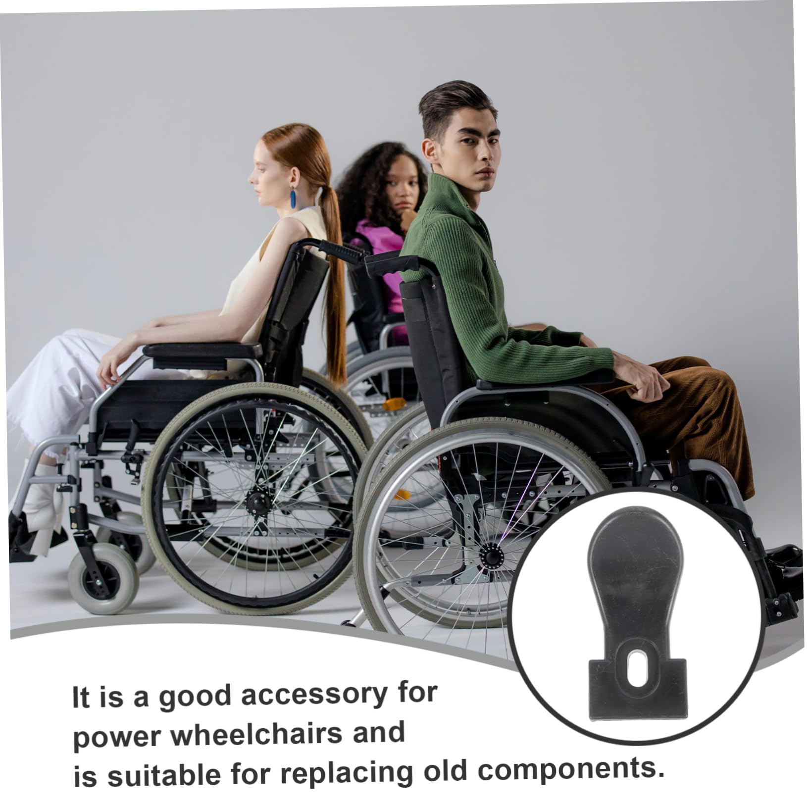 BUTIFULSIC 2pcs Power Wheelchair Folding Backrest Frame for Senior Easy Install Electric Wheelchair Accessory