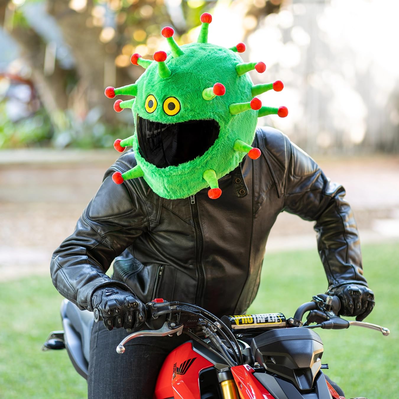 Moto Loot Funda para casco de motocicleta, paseos divertidos y regalos (solo funda, casco no incluido) - Virus