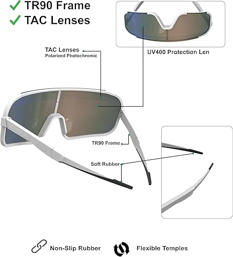 Miniatura 4 de SpoCycling - Gafas de sol para hombres y mujeres, béisbol, correr, pesca, golf