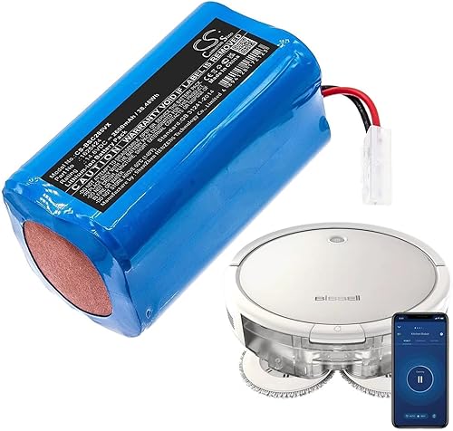 Miniatura 1 de Batería de vacío Bissell de 14.8 V 2600 mAh, batería de repuesto de iones de litio para aspiradoras robóticas Bissell 2859, 3115, aspiradora