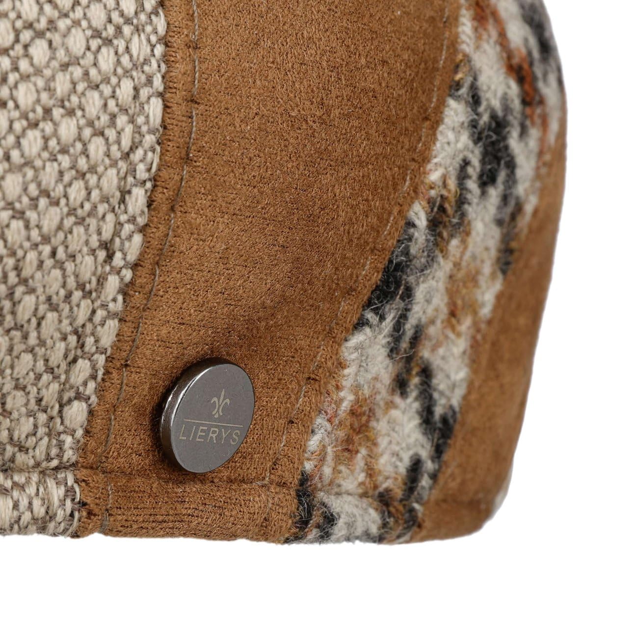 LIERYS Burnham Patchwork płaska czapka z daszkiem męska – Made in Italy, z daszkiem, na jesień, zimę, jesień i zimę