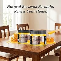 Vista 7 de CARGEN Pulidor de cera de abejas para muebles, cera de abeja para muebles de madera, cera de madera para mesa de comedor, puertas de suelo, sillas