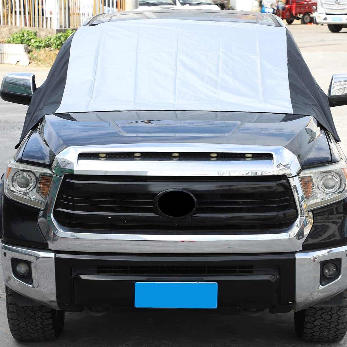CHEAYAR Copertura neve parabrezza compatibile con Toyota Tundra 2015-2021, impermeabile/antivento/polvere/protezione solare/copertura parabrezza auto inverno estate (modelli 2015-2021)