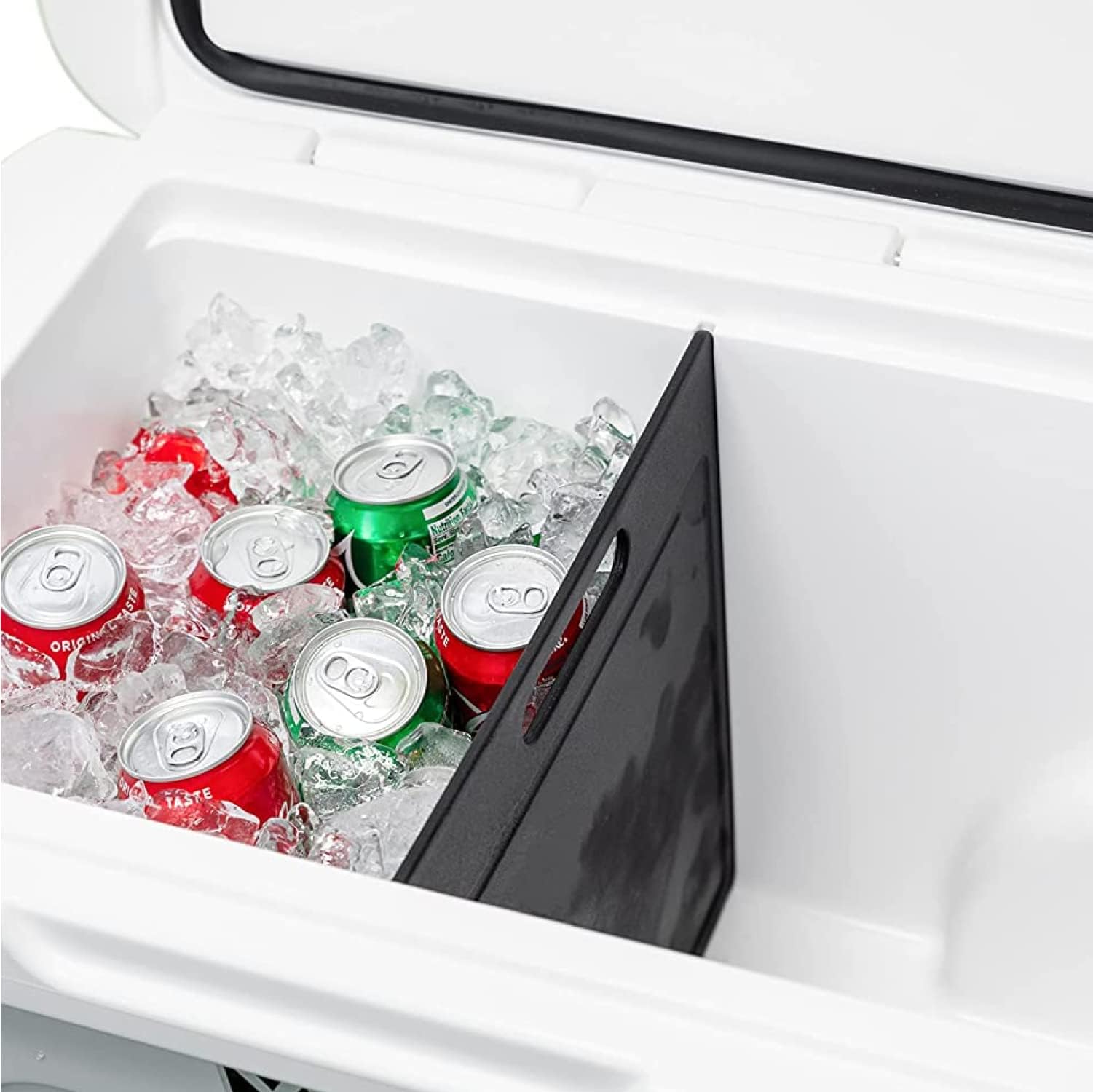 BEAST COOLER ACCESSORIES Cooler Divider and Cutting Board Compatible with Yeti Tundra 65 - Cooler Divider Insert for Yeti 65 with Juice Drip Groove - Durable, Multi-Functional Board for Short Side Use