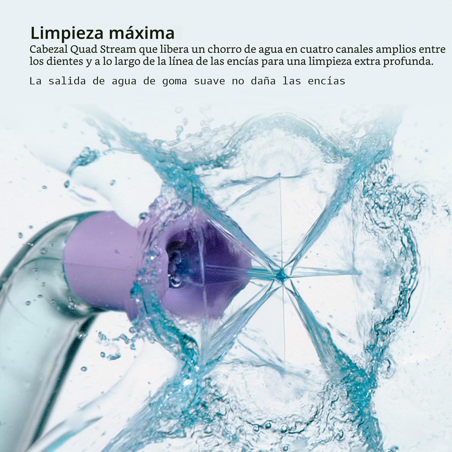 Philips Pack de dos unidades de boquillas F3 con tecnología Quad Stream para irrigador oral inalámbrico de agua y aire Philips Sonicare Power Flosser (modelo HX3062/00)