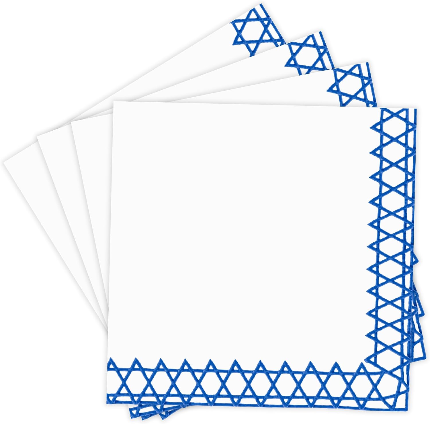 Star of David Cocktail Napkins for Jewish Holidays, Shabbat, 50ct