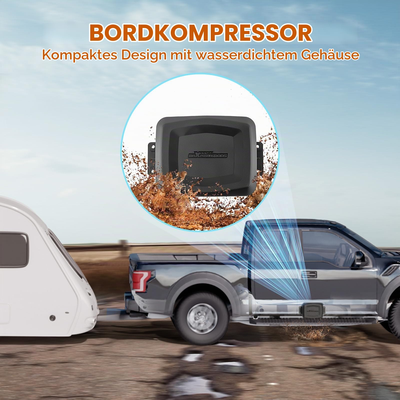 maXpeedingrods Kompressor Controller Kit 12V für Universal Pick-ups, Transporter | Passend für die meisten 1/2-, 3/4- und 1-Tonnen-Pick-ups und -Transporter, Transporter wie F-150, F-250 und F-350