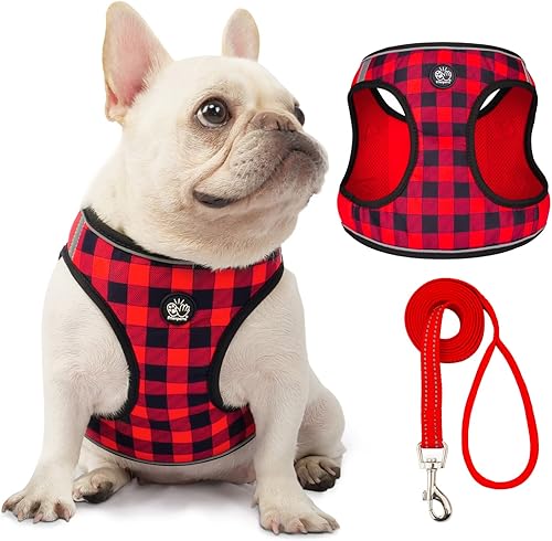 Arnés para perros pequeños sin tirones, juego de arnés y correa para perros pequeños, arnés para cachorros para perros pequeños, chaleco reflectante disponible en Yaxa Colombia