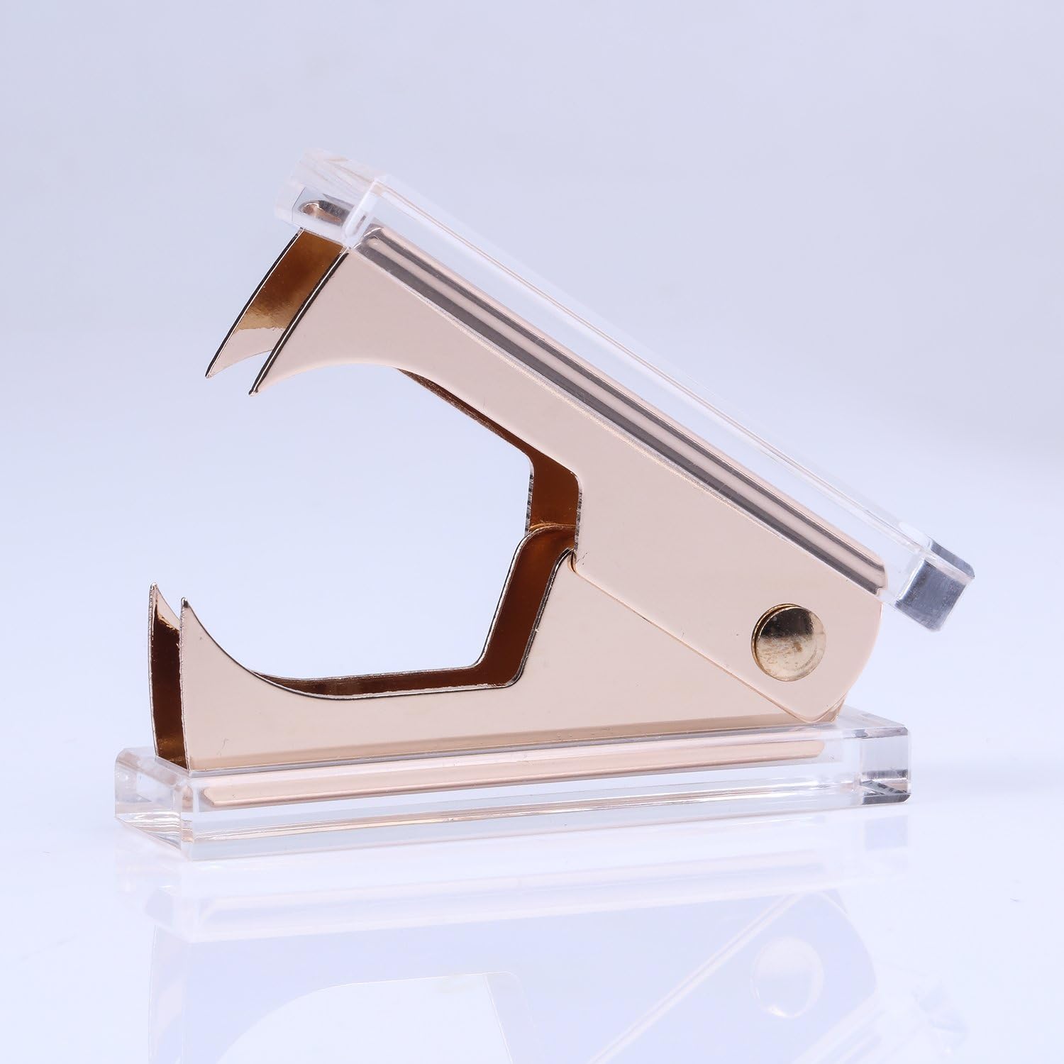 Acrylic & Gold Stationery Bundle: 1) Hole Punch 1) Staple Remover 1) Built-in Mirror Box - All Gold Everything by Draymond Story