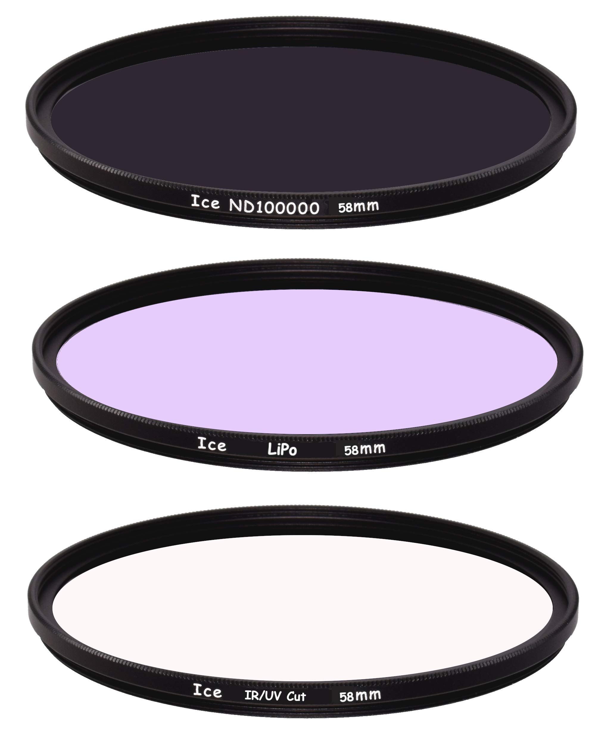ICE Astral 3 Slim Filter Set 58mm LiPo, UV-IR Cut ND100000 16.5 Stop ND Optical Glass 58