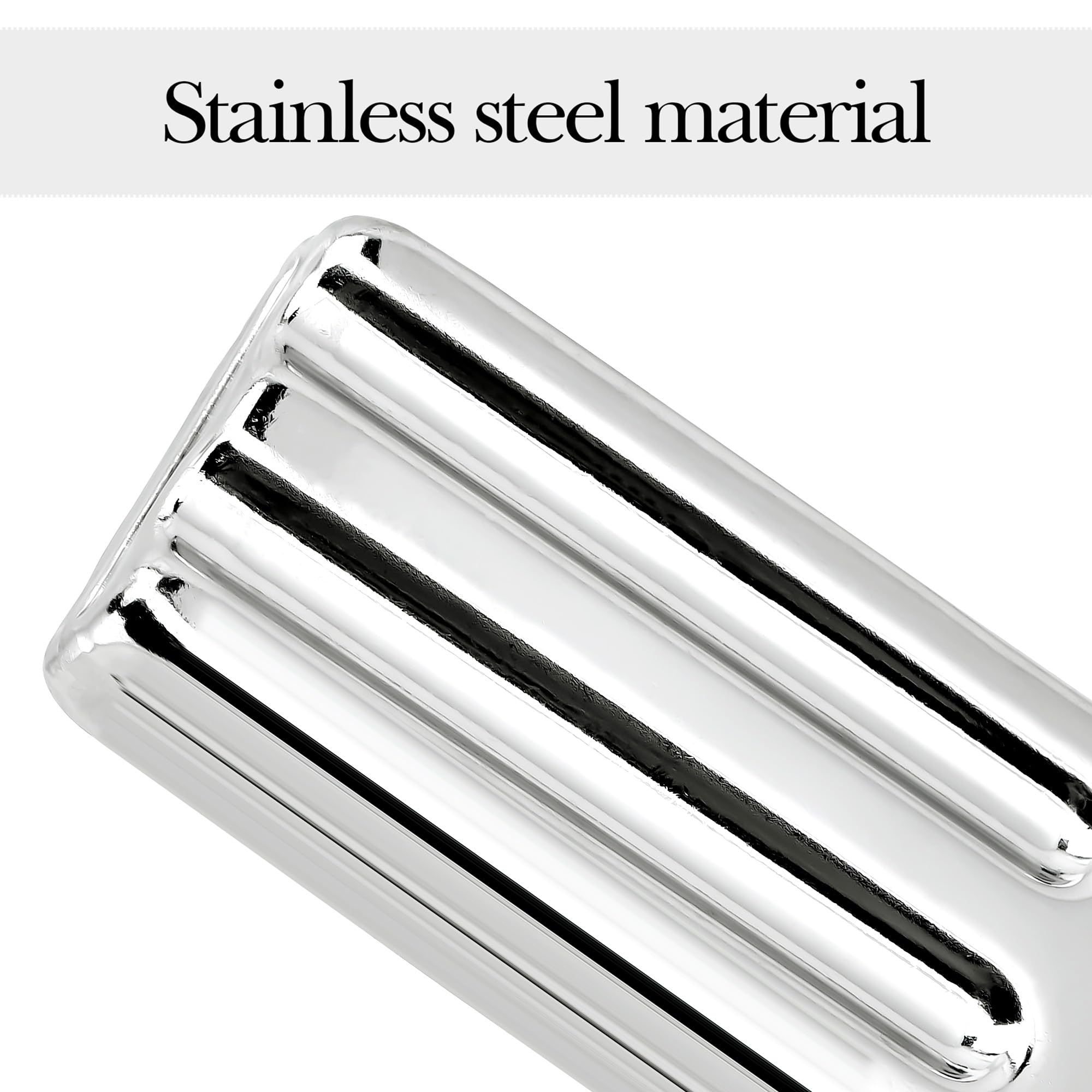 Lot de 12 moules à glace en acier inoxydable avec support, réutilisables à tête plate et à congélation rapide avec bâtons en bois et sacs