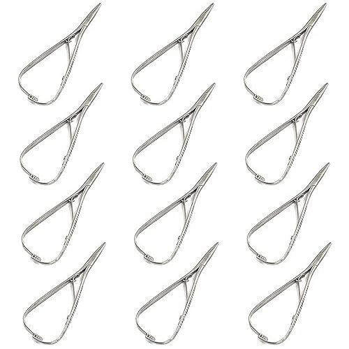 SURGICAL ONLINE Mathieu Ligature - Alicates de colocación elásticos de 5.5 pulgadas, instrumentos dentales de ortodoncia, 12 piezas