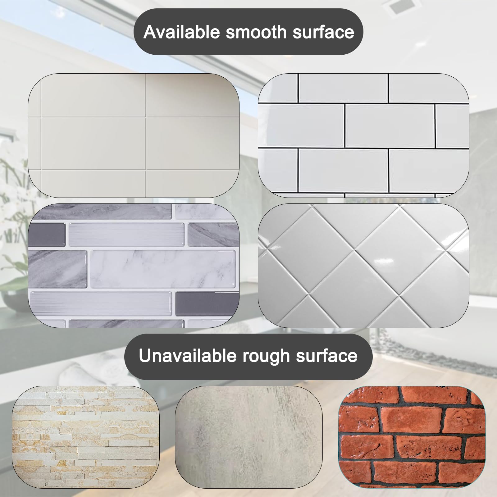LUEXBOX 6 soportes para cepillo de dientes con ventosa para espejo, colgador de cabezal de cepillo de dientes eléctrico montado en la pared para baño, gancho multifuncional impermeable para toalla,