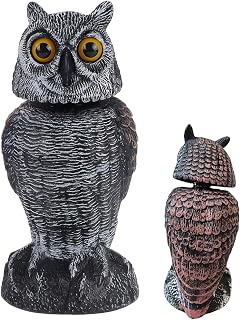 Genérico Búho para Control De Aves | Estatua De Búho para Espantar Aves - Estatua De Jardín Escultura para Terraza Y Piscina