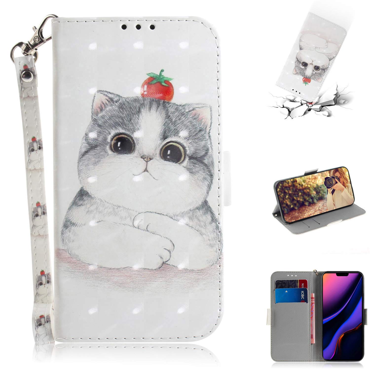 iPhone SE 2020 ケース iPhone 8 手帳型 かわいい 猫 Amazon.co.jp: iphone SE (第2世代) / iphone 7 / iphone 8 用 ケース