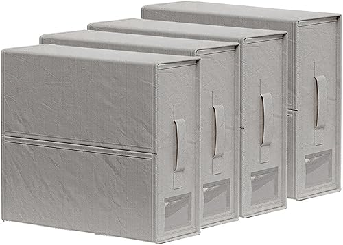 Miniatura 3 de kekafu Organizador de ropa de cama plegable,Contenedores de almacenamiento de tela de lino para sábanas,Fundas nórdicas y fundas de almohada,Cajas