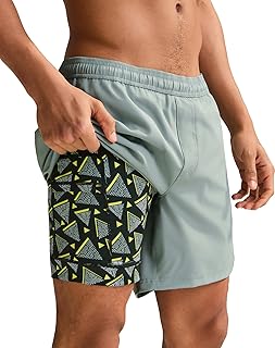maamgic Gym Shorts for Men 7 inch Inseam with Liner Stretch 2 in 1