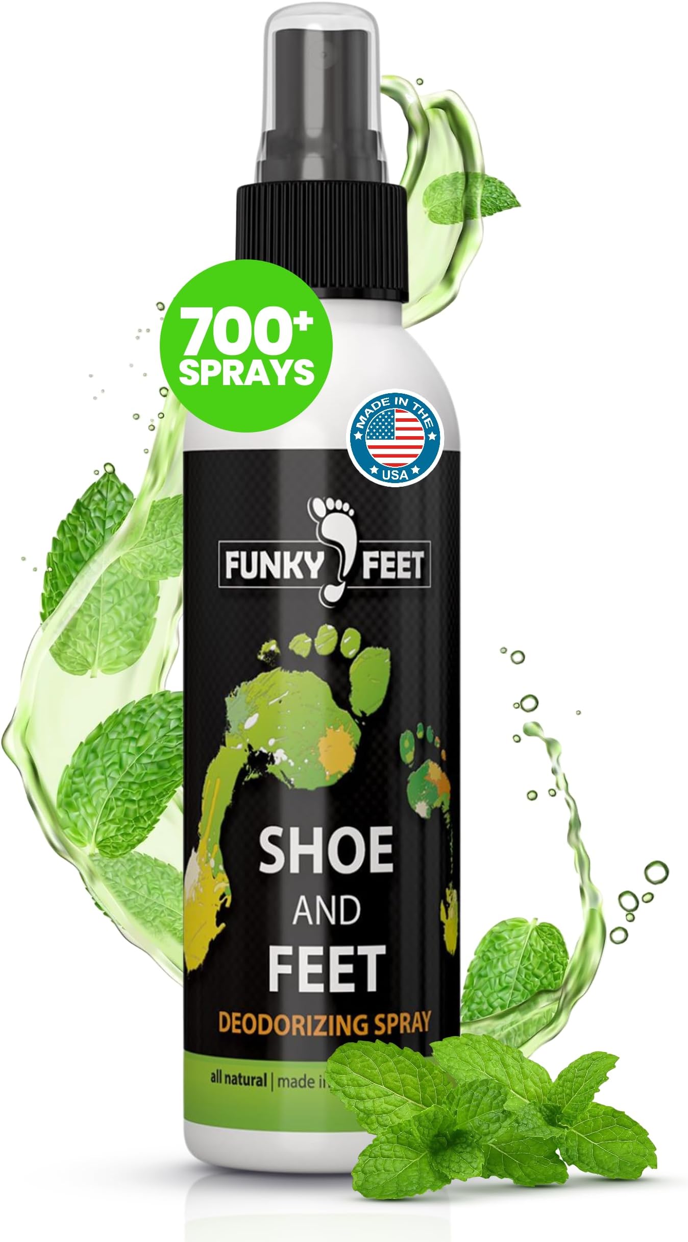 Shoe Deodorizer Spray - Foot Spray 4oz - Foot Deodorant Extra Strength - Shoe Odor Elimination - Essential Oils Blend for Sweaty Feet - 100% Natural and Organic - Made in USA