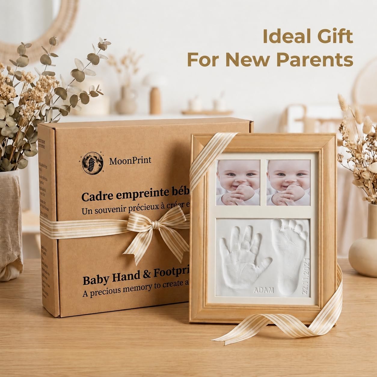 Baby Hand and Footprint Kit - Clay Handprint & Footprint Keepsake Frame, baby shower gifts, newborn keepsake, Nursery Decoration, handprint frame kit, paw print