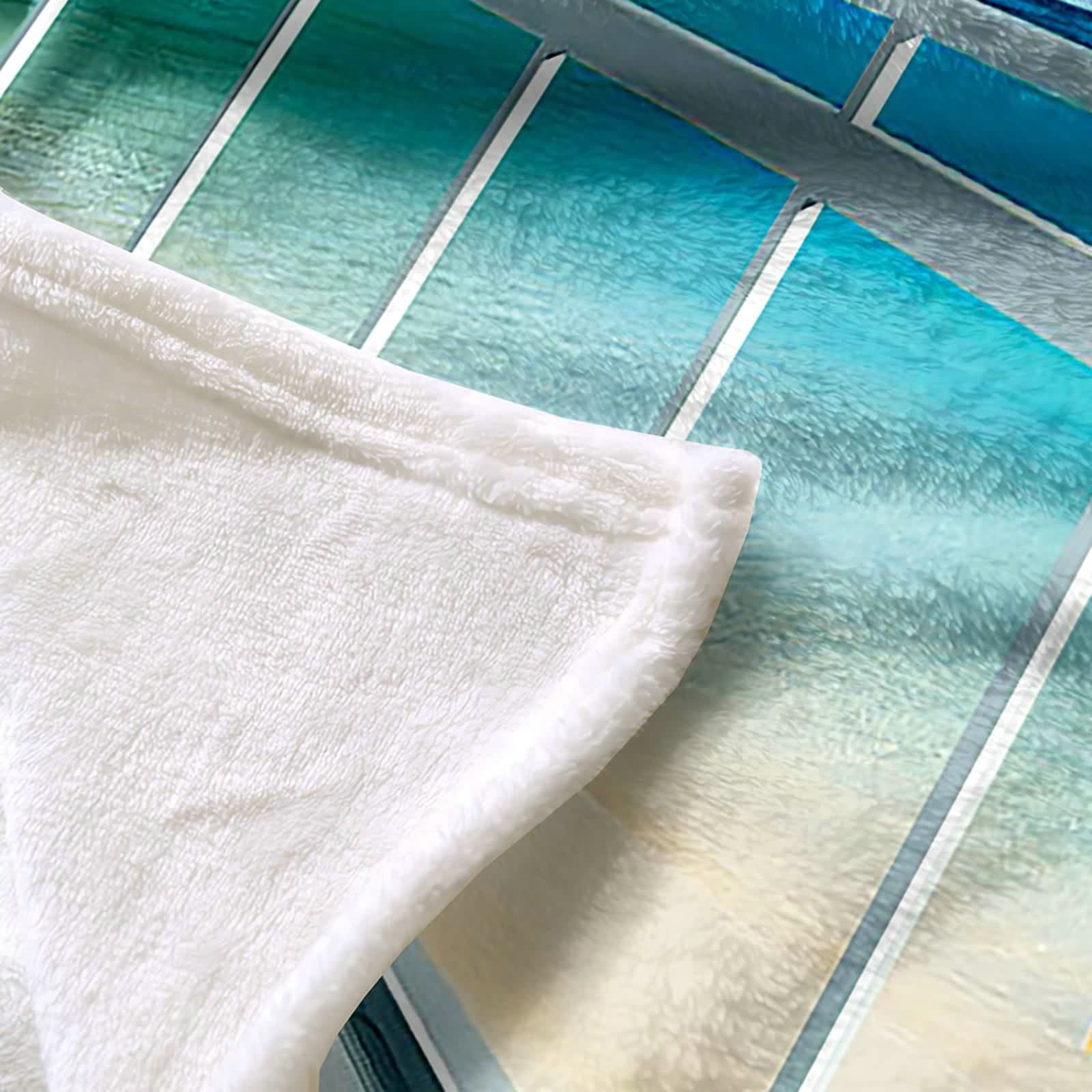 Aeici Koc polarowy, ciepły koc zimowy 150x200 cm plaża mewa kokosowy koc sofa prezent dla dorosłych i dzieci
